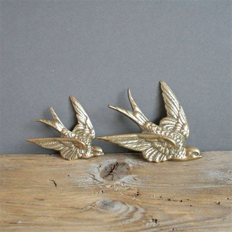 VINTAGE Brass Flying Birds Wall Hangings Made By Etsy