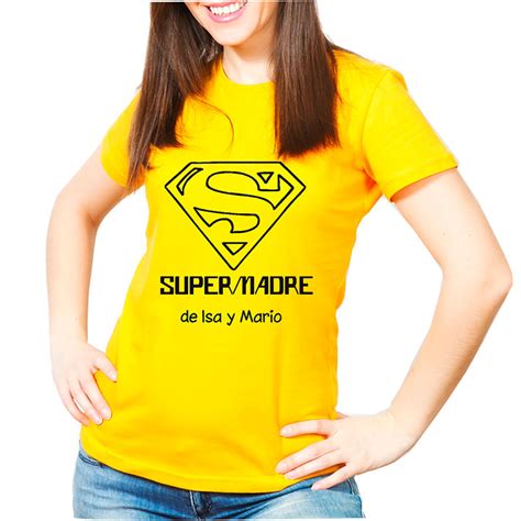 Camiseta Personalizada Supermadre Calledelregalo Es