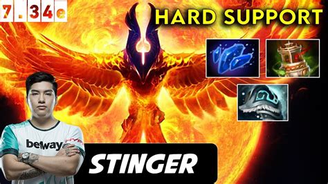 Stinger Phoenix Hard Support Dota 2 Patch 734e Pro Pub Gameplay