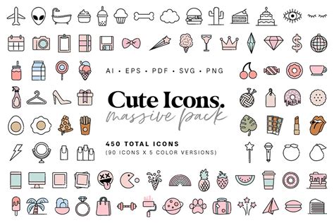 Cute Icons Massive Pack - Design Cuts