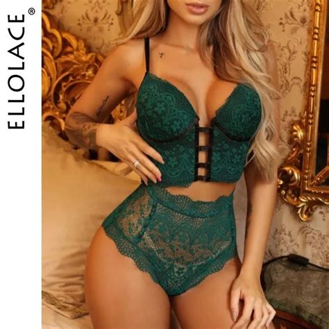 Ellolace Ensemble De Lingerie Sexy Femmes Sous V Tements Soutien Gorge