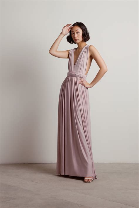 Mauve Dress Keyhole Dress Backless Dress Sleeveless Maxi Dress