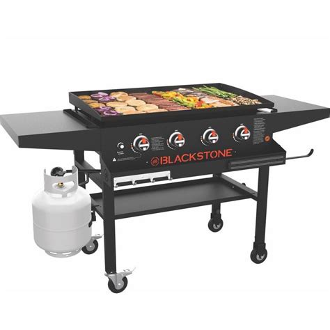 Blackstone Original 36 In 4 Burner Propane Griddle With Front Tray In Black 1984 Propane