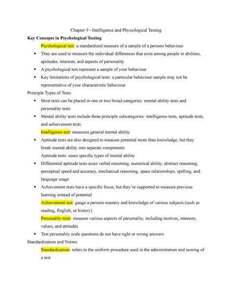 Chapter 9 Intelliegenceand Psychological Testing Chapter 9