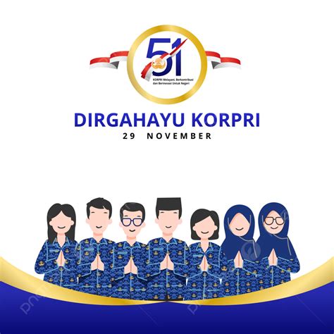 Dirgahayu Korpri Poster For Hari Day With Corps Characters Twibbon