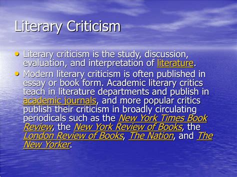 Ppt Literary Criticism Powerpoint Presentation Free Download Id