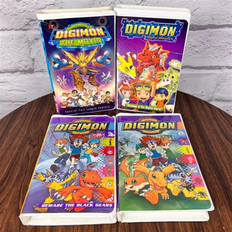 LOT 4 DIGIMON VHS Digital Monsters Vol 2 3 Movie Revenge Of The