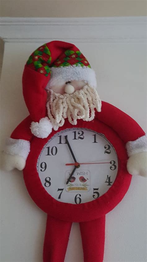 Hecho A Mano Y Con Pasi N Reloj De Navidad En Tela