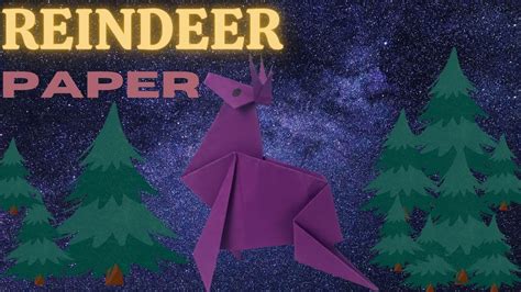 How To Make Easy Reindeer Paper Diy Origami Reindeer Craft Youtube