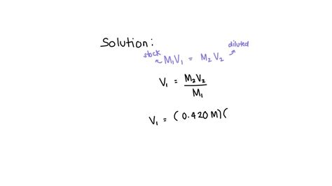 A M Solution Of Kcl Needs To Be Prepared Through Dilution A