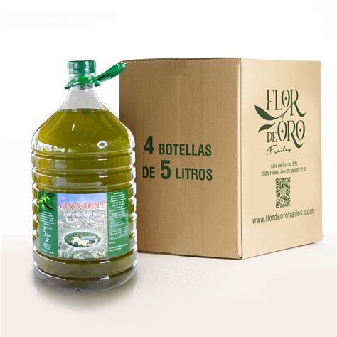 Aceite De Oliva Virgen Extra PET 5 Litros Caja De 4 Unidades AOVE