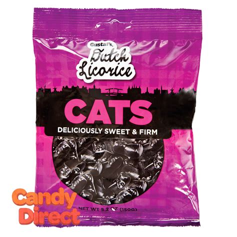 Gustafs Cats Licorice 52oz Peg Bag 12ct