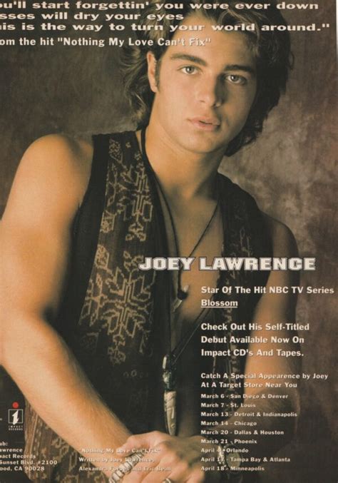 Joey Lawrence Teen Magazine Pinup Open Shirt Blossom Nbc Tv Series Add Teen Stars Forever Pinups