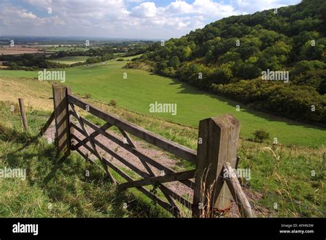 Scenery In The Uffington White Horse Vale Wiltshire England Uk Stock