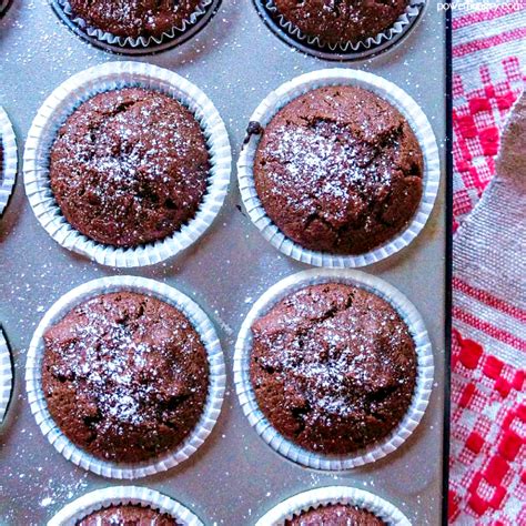 Vegan Chocolate Chickpea Flour Muffins Gf Powerhungry®