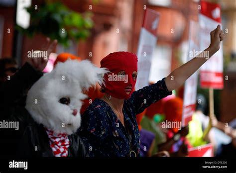 Russian Feminist Punk Rock Band Pussy Riot Stock Photo Alamy