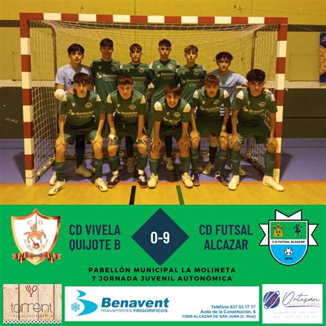 El juvenil del CD Futsal Alcázar goleó a domicilio al Vivela Quijote B