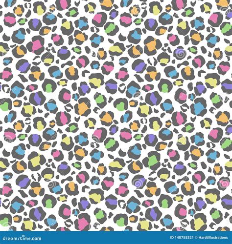 Pastel Leopard Print Seamless Pattern Stock Vector Illustration Of