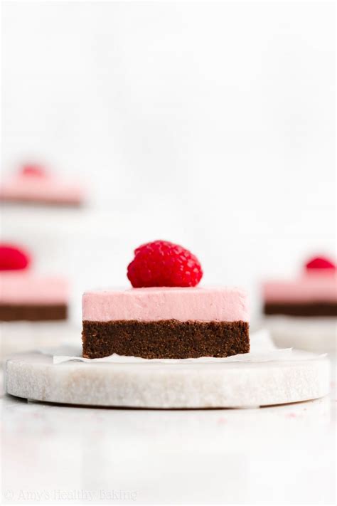 Healthy Fudgy Dark Chocolate Brownies With Raspberry Frosting Amys