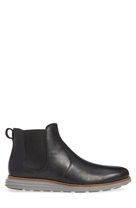 Cole Haan Original Grand Waterproof Leather Chelsea Boots In Black For