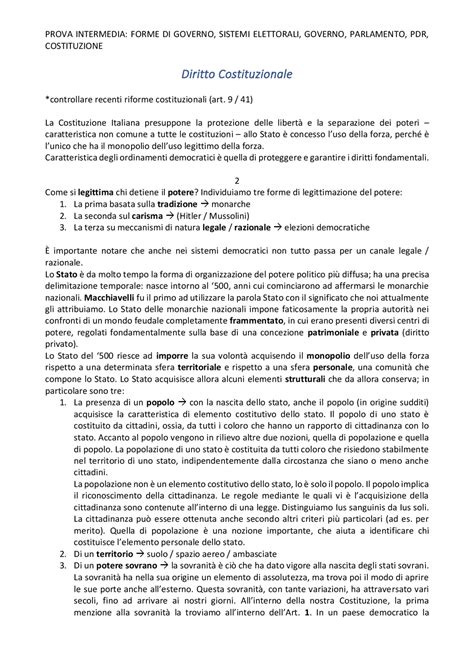 Appunti Diritto Costituzionale Appunti Di Diritto Costituzionale