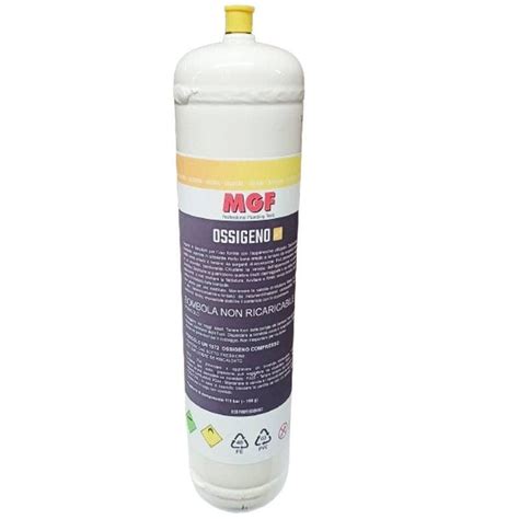 Mgf Disposable Oxygen Cylinder M12x1 Connection 950 Ml 938165