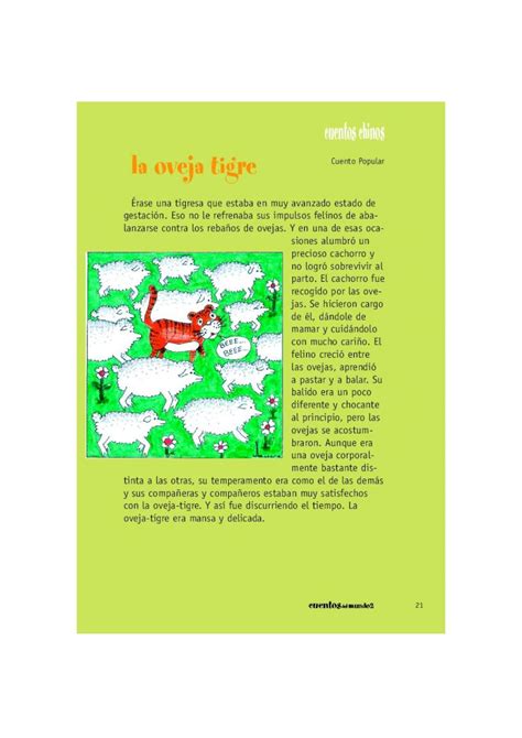 Pdf Cuentos Chinos La Oveja Tigre Cuento Popular