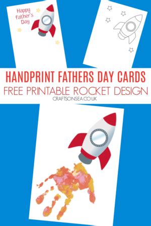 Handprint Fathers Day Cards: Four FREE Printable Designs - Crafts on Sea