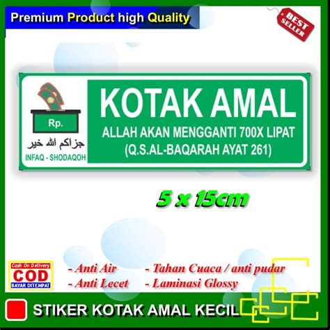 Jual Stiker Kotak Sticker Kecil Sticker Infaq Shodaqoh Amal Jariyah