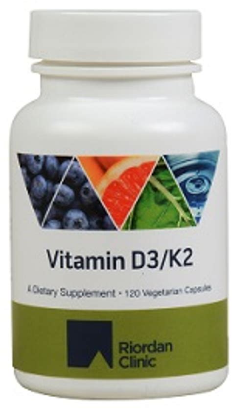 Vitamin D3 K2 10 000 Iu 100mcg 120 Capsules Riordan Clinic Nutrient Store