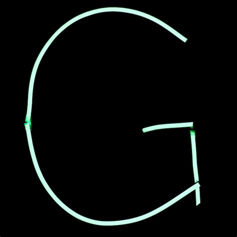Premium Psd Green Neon Lights Alphabet Letters