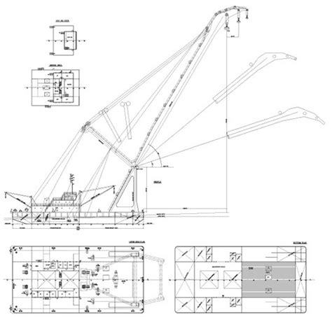 FLOATING CRANE BARGE (SHEER LEG CRANE BARGE)-1975 Japan | SHIP-BROKER