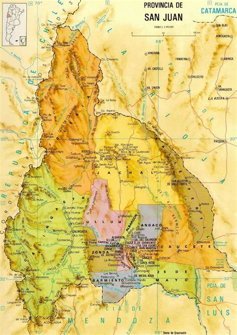 Mapa De La Provincia De San Juan Argentina Gifex