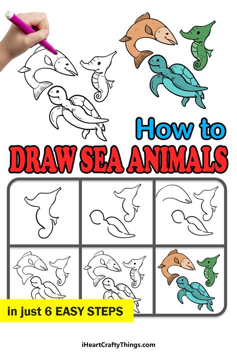 How To Draw Sea Animals Easy