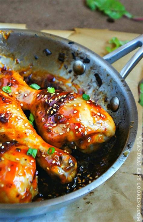 Spicy Sticky Baked Glazed Chicken Drumsticks Sandra S Easy Cooking