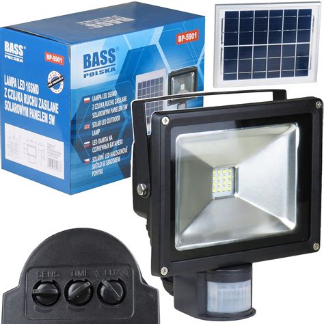 LAMPA HALOGEN LED 20W PANEL SOLARNY CZUJKA RUCHU BP 5901 BASS POLSKA