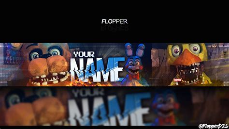 FNAF - FIVE NIGHTS AT FREDDY'S BANNER TEMPLATE by FlopperDesigns on ...