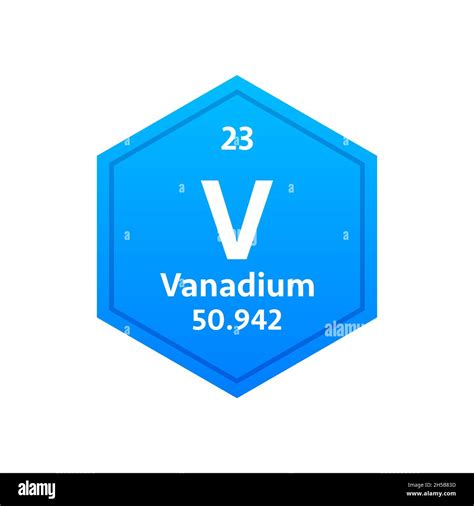 Vanadium Symbol Chemical Element Of The Periodic Table Vector Stock Illustration Stock Vector