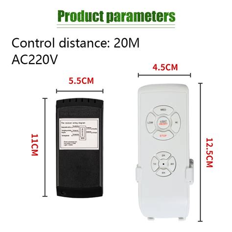 Pcs Set Smart Ceiling Fan Lamp Remote Controller V Universal