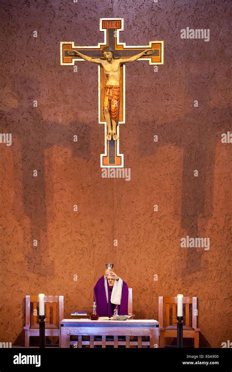 Catholic Mass Priest Holding Chalice Hi Res Stock Photography And