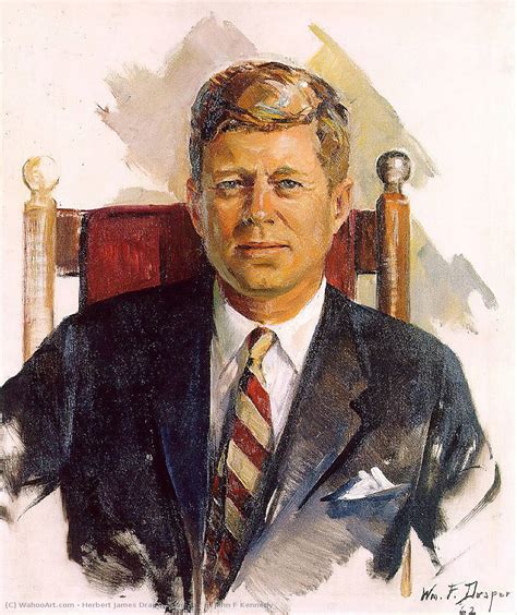 Oil Painting Replica Portrait Of John F Kennedy By Herbert James Draper