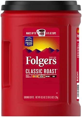 Amazon Folger Classic Roast Medium Roast Ground Coffee Oz