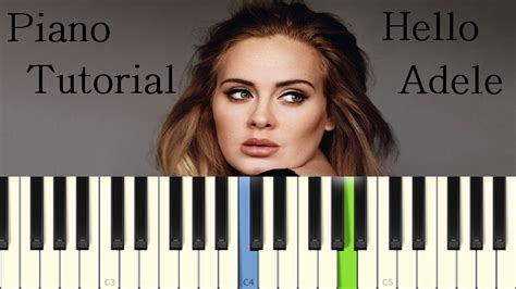 Hello Adele Piano Tutorial Youtube