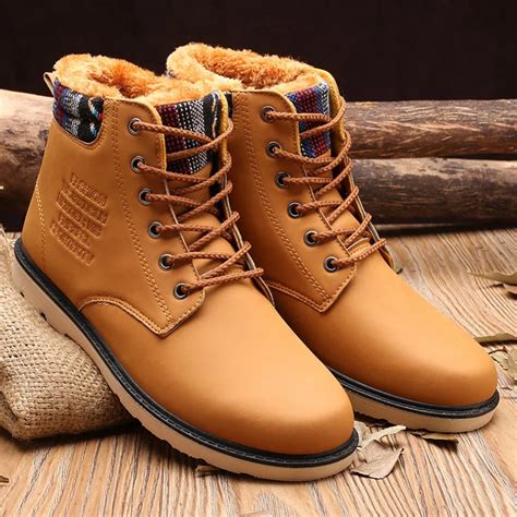 Big Size Man Buckle Casual Boots Winter Fashion Leather Shoes Mens