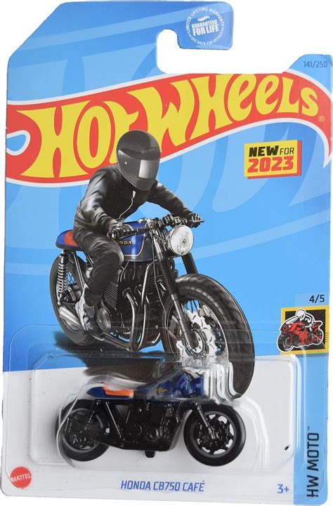 Hot Wheels Honda Cb Cafe Hw Moto Blue Seat Amazon Mx Juguetes Y Juegos
