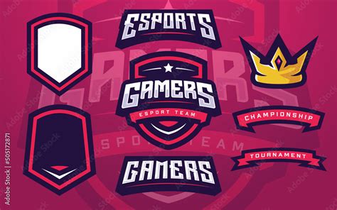 Esports Gamers Logo Template Creator for Gaming Team Stock Vector ...