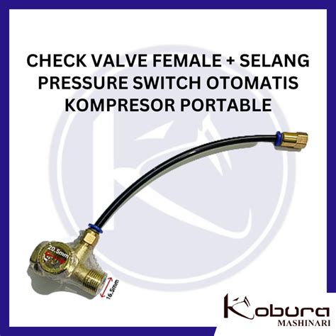 Jual Check Valve Female Selang Pressure Switch Otomatis Kompresor