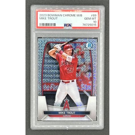 Mike Trout 2023 Bowman Chrome Mega Box 89 PSA 10 Pristine Auction