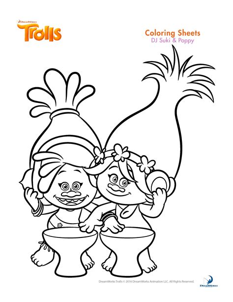 Baby Trolls Coloring Pages | BubaKids.com