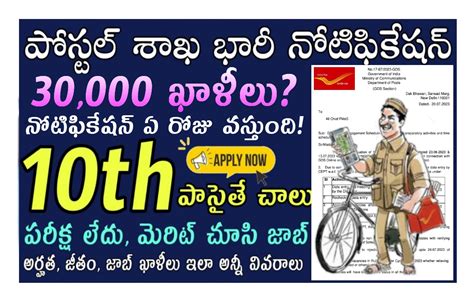 Post Office Jobs పసటఫసలల కతత నటఫకషన వచచసద India